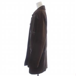 BALLY レザー コート ジャケット スエード 長袖 総裏地 ミドル 茶 ブラウン