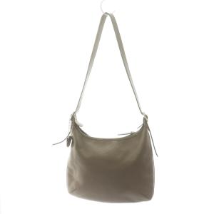 Longchamp クアドリ ワンショルダーバッグ ハンドバッグ 斜め掛け ロゴ 金具 レザー グレージュ GY11