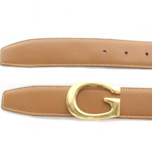 GUCCI ベルト Gバックル G金具 レザー 65 26 茶 ブラウン 036.1406.0956