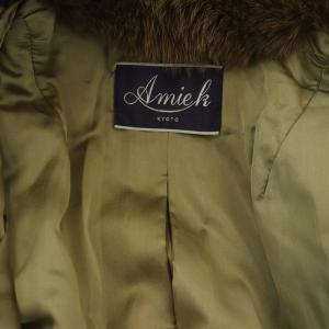 SAGA MINK 銀サガ Amiek ミンクファー コート 毛皮 ハーフ 切替 11 茶 ブラウン