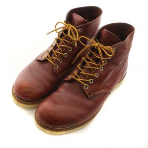 RED WING 6INCH ROUND TOE BOOT ワークブーツ ラウンドトゥ レザー US9 27.0?p 茶 ブラウン 9105