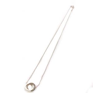 TIFFANY&Co. インターロッキング ネックレス ダブルリング シルバー925 シルバーカラー 1837