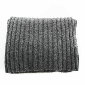 DOLCE&GABBANA イタリア製 ニットマフラー リブ ストール グレー GY11