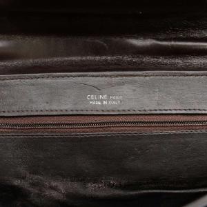 CELINE オールド ヴィンテージ イタリア製 ハンドバッグ キャンバス レザー Cマカダム 馬車柄 茶 ブラウン GY11