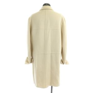 Salvatore Ferragamo ステンカラーコート ミディアム丈 ウール イタリア製 I40 アイボリー