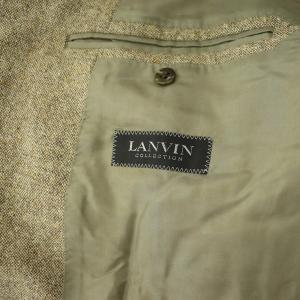 LANVIN テーラードジャケット ウール ツイード 3B 総裏地 50 ベージュ