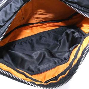 PORTER ショルダーバッグ クロスボディ ナイロン ロゴ 内側オレンジ 黒 ブラック