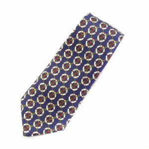 ネクタイ シルク レギュラータイ チェーン 総柄 ロゴ マルチカラー