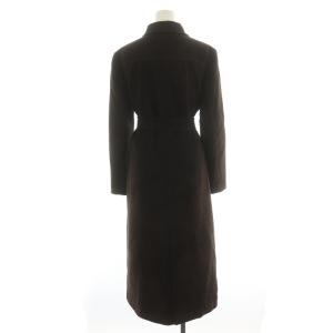 Brooks Brothers ロングコート ステンカラー 長袖 アンゴラ ウール ベルト付き 茶 ブラウン GY18