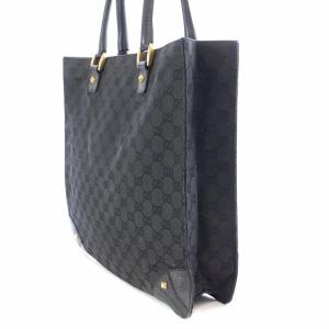 GUCCI ハンド トートバッグ GGキャンバス レザー ロゴ 総柄 スタッズ 黒 ブラック