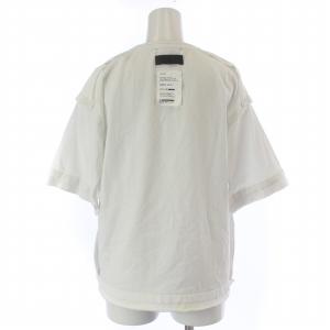 DIESEL T-JACKY-G Tシャツ カットソー 半袖 プリント ダメージ加工 ドロップショルダー オーバーサイズ XS 白 ホワイト