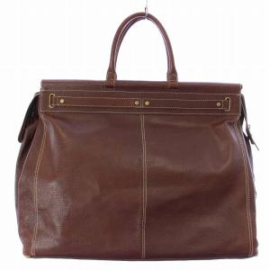 POLO RALPH LAUREN ボストン トラベル ハンドバッグ ブリーフケース シボレザー ヴィンテージ ゴールドカラー金具 茶 ブラウン