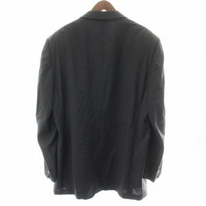 GIANNI VERSACE クチュール COUTURE テーラードジャケット シングル ウール 背抜き 2B 58 XL? 黒 ブラック GY13