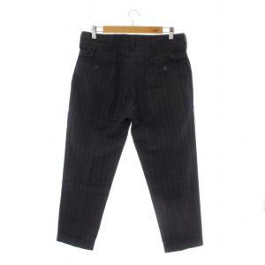 DOLCE&GABBANA パンツ スラックス リネン チェック柄 ジップフライ 44 S グレー G37NAX