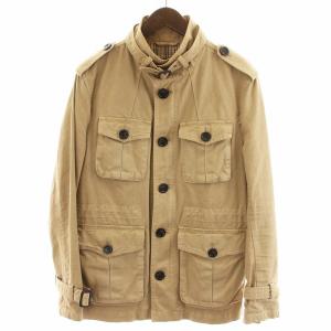 サファリジャケット フィールドジャケット ミリタリー M-65 ノバチェック M ベージュ GY03