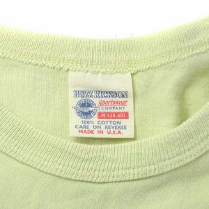 BUZZ RICKSON’S Mosquito Club Tシャツ カットソー 半袖 キャラクター M 黄緑 ライトグリーン
