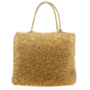 ANTEPRIMA ワイヤーバッグ ハンドバッグ メッシュ メタリック ゴールドカラー