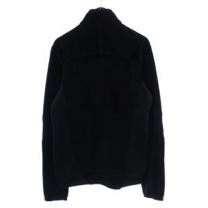 Patagonia フリースジャケット ハイネック ジップアップ ロゴ S 黒 ブラック