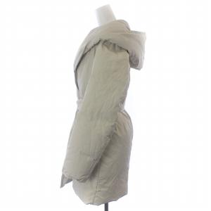 Max Mara RAINWEAR レインウェア レインコート 中綿 ジャケット 絹 シルク混 前開き ハーフ フード ベルト付き 38 S