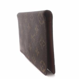 LOUIS VUITTON モノグラム ポルト カルト クレディ 二つ折り財布 長財布 札入れ カードケース レザー 茶 ブラウン M60825