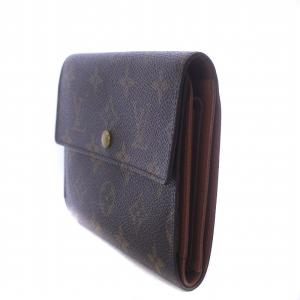 LOUIS VUITTON ポルトトレゾール エテュイ パピエ 三つ折り財布 ウォレット モノグラム 総柄 茶 ブラウン M61202