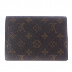 LOUIS VUITTON ポルトトレゾール エテュイ パピエ 三つ折り財布 ウォレット モノグラム 総柄 茶 ブラウン M61202