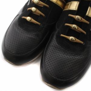 DOLCE&GABBANA スニーカー シューズ 切替 レザー 10 28cm 黒 ブラック CS1453