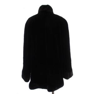 SAGA MINK 銀サガ ファーコート アウター 毛皮 ミンク ミドル F 黒 ブラック