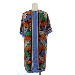 Emilio Pucci シャツワンピース シルク 半袖 ひざ丈 総柄 ロゴ 38 S マルチカラー