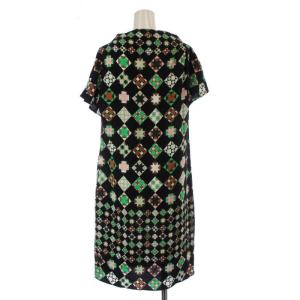 Emilio Pucci ワンピース 半袖 ひざ丈 プルオーバー 総柄 38 S マルチカラー