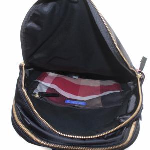 BLUE LABEL CRESTBRIDGE リュックサック バックパック ナイロン 切替 チェック柄 黒 ブラック