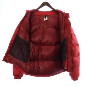 Patagonia ダウンジャケット ダウンパーカー アウター ハイネック ジップアップ フード付き ロゴ Ｓ 赤 レッド 84652F6