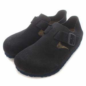 BIRKENSTOCK サンダル サボ クロッグ シューズ ロンドン スエード 36 23cm 紺 ネイビー