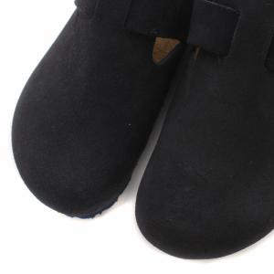 BIRKENSTOCK サンダル サボ クロッグ シューズ ロンドン スエード 36 23cm 紺 ネイビー