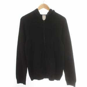 alexanderwang ジップアップパーカー ニット フード ライン S 黒 ブラック