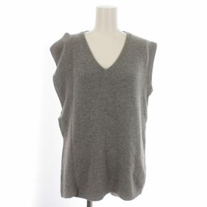 2016年製 ニットベスト プルオーバー ウール カシミヤ混 イタリア製 38 S グレー