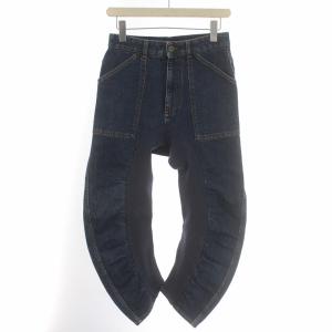 STELLA McCARTNEY デニムパンツ ジーンズ Gパン 立体 レザータグ イタリア製 24 S 青 インディゴブルー