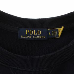 POLO RALPH LAUREN スウェット トレーナー 長袖 クルーネック ポニーロゴ 刺繍 L 紺 ネイビー