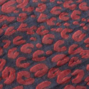 LOUIS VUITTON M72215 エトール ストール レオパード柄 ロゴ カシミヤ シルク混 レッド