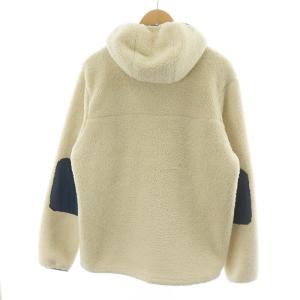THE NORTH FACE キャンプシェア フーディー フリースパーカー ブルゾン ハーフジップ 長袖 M 青 ブルー 白 ホワイト NF0A33QV
