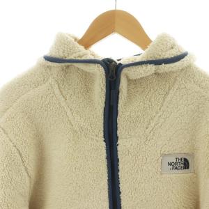 THE NORTH FACE キャンプシェア フーディー フリースパーカー ブルゾン ハーフジップ 長袖 M 青 ブルー 白 ホワイト NF0A33QV