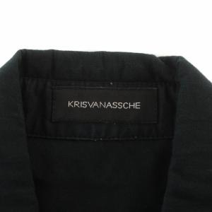 KRISVANASSCHE シャツ 長袖 変形デザイン 46 M 黒 ブラック