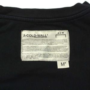A-COLD-WALL Tシャツ カットソー 長袖 クルーネック ロゴ プリント M 黒 ブラック