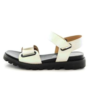 MARC by MARC JACOBS サンダル フラット SANDAL FLAT コンフォートサンダル ストラップ 偏光ラメ メタリック レザー 37 24.0cm
