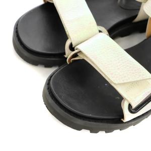 MARC by MARC JACOBS サンダル フラット SANDAL FLAT コンフォートサンダル ストラップ 偏光ラメ メタリック レザー 37 24.0cm