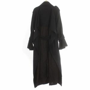 MIHARA YASUHIRO ステンカラーコート ダブル スカーフ付き F ネイビー