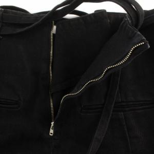 MIHARA YASUHIRO ワイドパンツ ストレート リボン 40 L 黒 ブラック