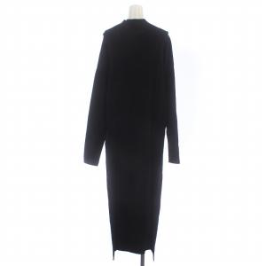 UN3D. SHOULDER OPEN KNIT OP オープンショルダー ニット ワンピース 長袖 マキシ ロング ハイネック 38