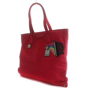 MARC JACOBS トートバッグ ワッペン バッチ スパンコール グリッター ナイロン ピンク