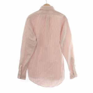 Brooks Brothers ボタンダウンシャツ 長袖 ストライプ USA15 M 赤 レッド